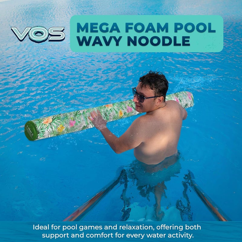 Vos Mega Foam Pool Wavy Noodle, Premium & Big, Super Soft Pool Noodle for Swimming and Floating, Pool Floats, Lake Floats - 1 Pack - Image 2